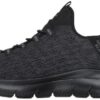 Skechers Uomo Summits Key Pace Slip-In ALLENATRICE, Black Mesh, 43 EU  Amazon.it: Moda